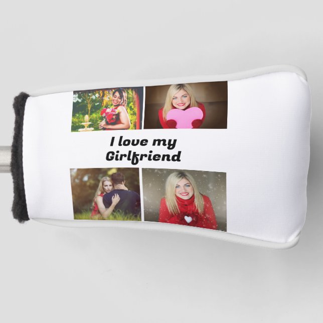 Custom I love my Girlfriend 4 photo  Golf Head Cover (Front)