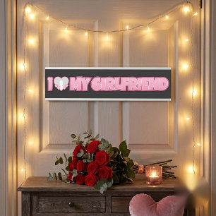 Custom I Love My Girlfriend – Add Photo Door Sign