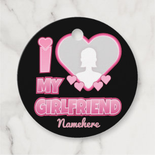 Custom I Love My Girlfriend – Add Photo & Name Favour Tags