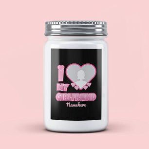 Custom I Love My Girlfriend – Add Photo & Name Food Label