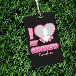 Custom I Love My Girlfriend – Add Photo & Name ID Badge