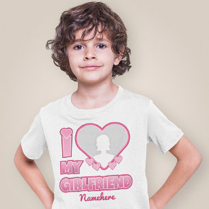 Custom I Love My Girlfriend – Add Photo & Name T-Shirt