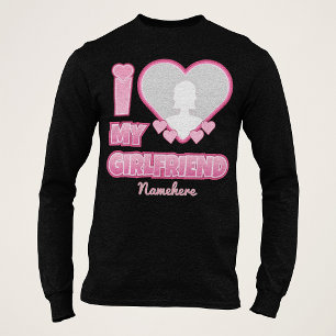 Custom I Love My Girlfriend – Add Photo & Name T-Shirt
