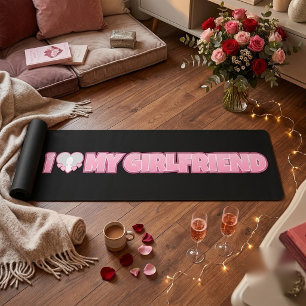Custom I Love My Girlfriend – Add Photo Yoga Mat