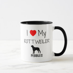 Custom I Love My Rottweiler Mug
