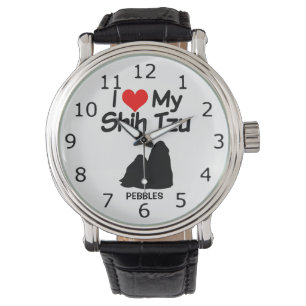 CUSTOM I Love My Shih Tzu Dog Watch