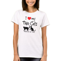 Custom I Love My Two Cats