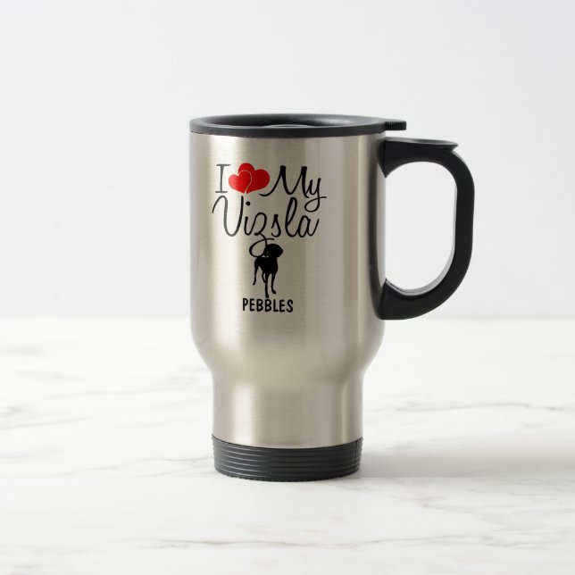 Custom I Love My Vizsla Mug (Right)
