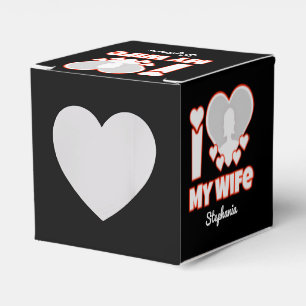 Custom I Love My Wife – Add Name & Photo Favour Box