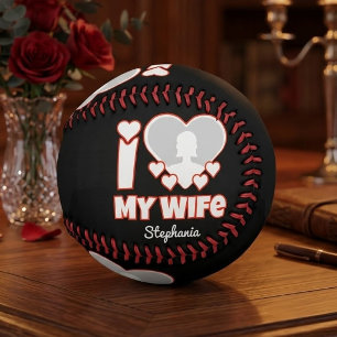 Custom I Love My Wife – Add Name & Photo Softball
