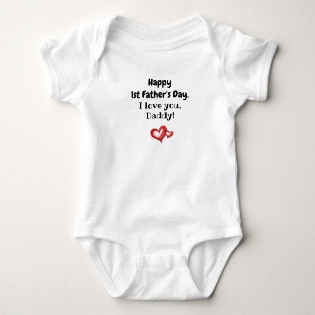 Custom I love you Daddy Baby Bodysuit (Front)