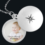 Custom  I love you Mummy baby photo Mum Locket Necklace<br><div class="desc">Customise this locket with baby's photo. I love you mummy necklace locket is a great mother's day gift for first time new moms,  which she will cherish.</div>