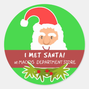 Custom I MET SANTA Stickers