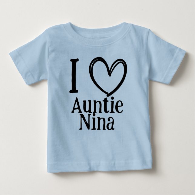 Custom "I ❤️ My (Name)" Infant/Toddler Tee (Front)