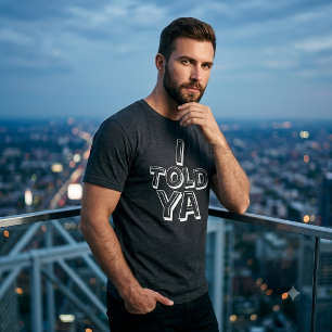 Custom I Told Ya Sassy Movie Quote Graphic Apparel T-Shirt