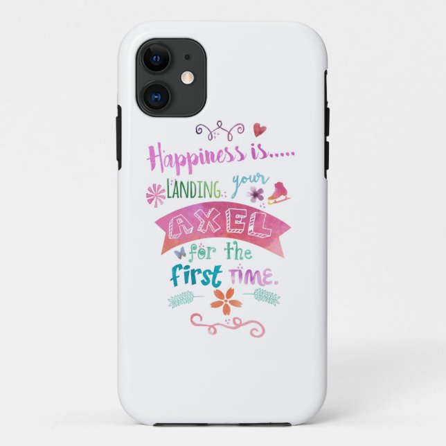 Custom Ice Figure Skating Giftware Happiness Skate Case-Mate iPhone Case (Back)