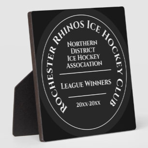Custom Ice Hockey Club League Winners Trophy Plaque