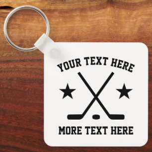 Custom ice hockey keychain for player and teams
