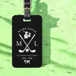 Custom ID Black Tag for Golfers