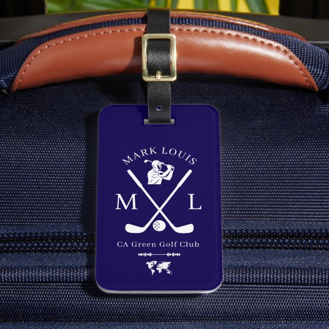 Custom ID Cool Blue Tag for Golfers (Front Insitu 2)