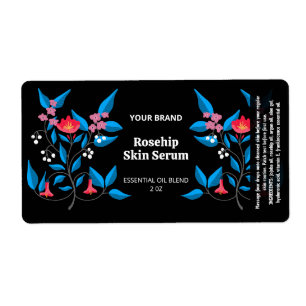 Custom Illustrated Black Product Labels