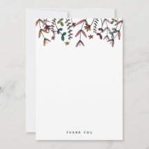 Custom Illustrated Green and Orange Floral Pattern