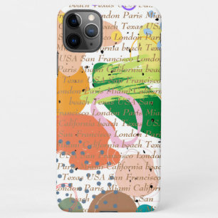 Custom image and text modern abstract colourful  iPhone 11Pro max case
