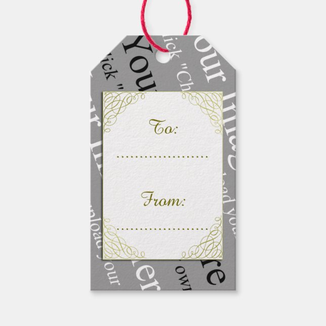 Custom Image Gift Tag (Front)
