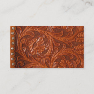 Custom image of leather business card