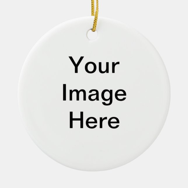 Custom Image or Text Ceramic Tree Decoration (Front)