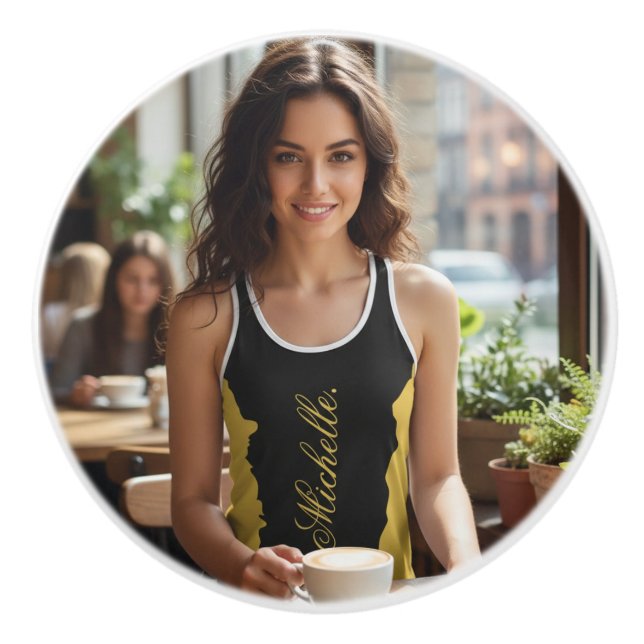 Custom Image Personalized Design Pro Quality Ceramic Knob (Front)