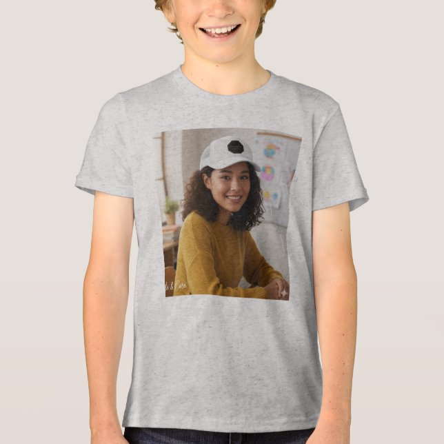 Custom Image Personalized Design Tri-Blend Shirt (Front)
