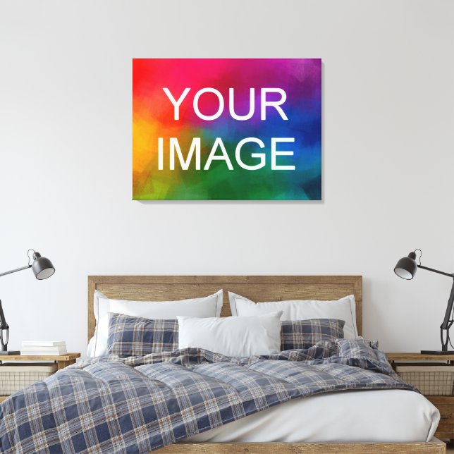 Custom Image Photo Picture Logo Best Quality Canvas Print (Insitu(Bedroom))