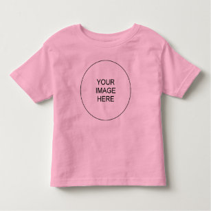 Custom Image Text Template Fine Jersey Pink Girl Toddler T-Shirt