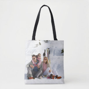 Custom Image Upload 2 Full Photos Design Tote Bag