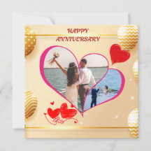 Custom Image Wedding Anniversary Cards