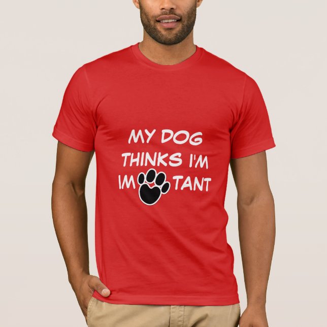 Custom IMPAWTANT Dog Dad T-Shirt (Front)