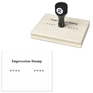 Custom Impression-Stamp Personalised text Black Rubber Stamp