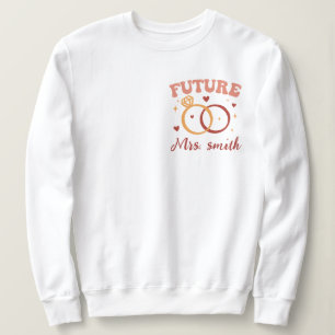 Custom In My Engaged Era Retro Groovy Sweatshirt