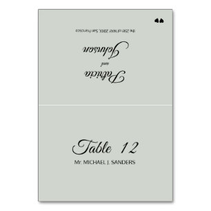 Custom individual guest name wedding place card 