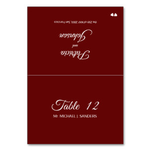 Custom individual guest name wedding place card 