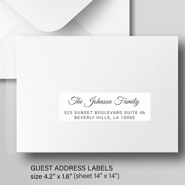 Custom individual wedding guest address labels (Creator Uploaded)