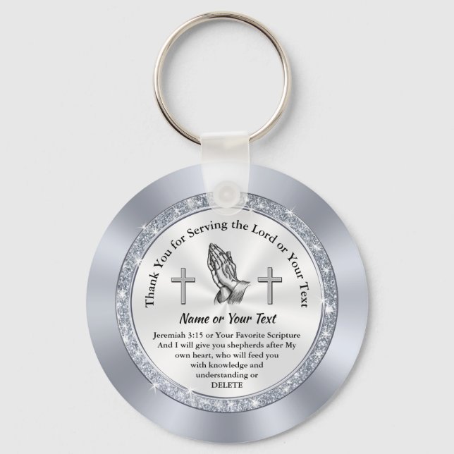 Custom Inexpensive Gifts for Church Volunteers Key Ring (Front)