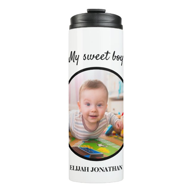 Custom Infant Toddler Child Photo Template Thermal Thermal Tumbler (Front)
