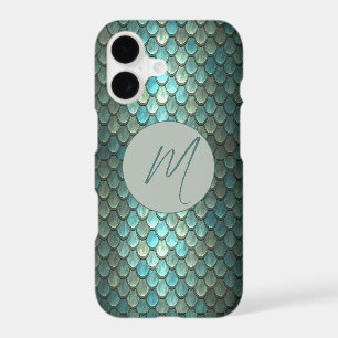 Custom initial blue scales textured