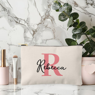 Custom Initial Bridal Party Personalised Makeup Accessory Pouch