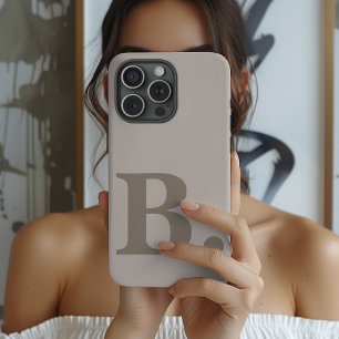 Custom Initial Grey Phone Case Gift for Coworkers