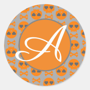 CUSTOM INITIAL HALLOWEEN STICKER