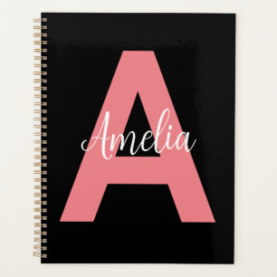 Custom Initial Modern Print Personalised Monogram Planner