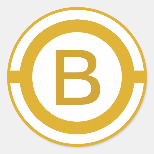 Custom Initial Monogrammed sticker (Front)